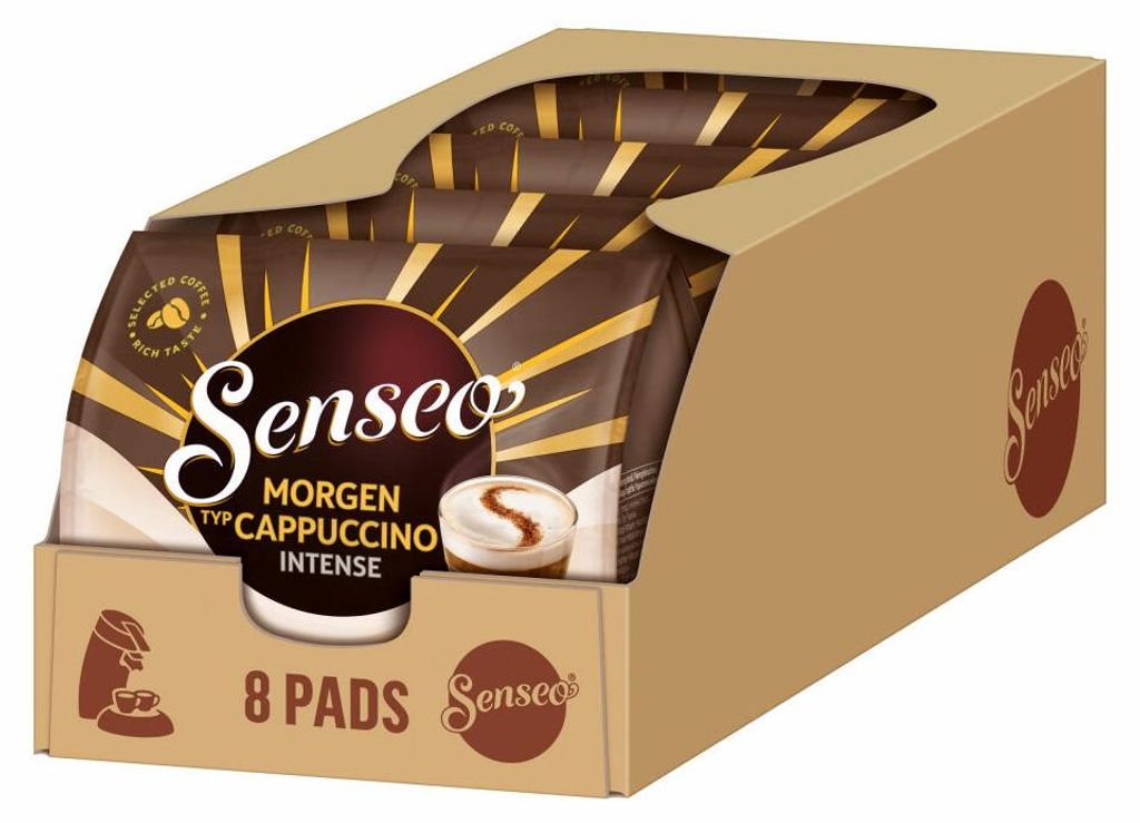 Senseo Morgen Typ Cappuccino Intense, Kaffeepads, Löslicher Immagine del prodotto 