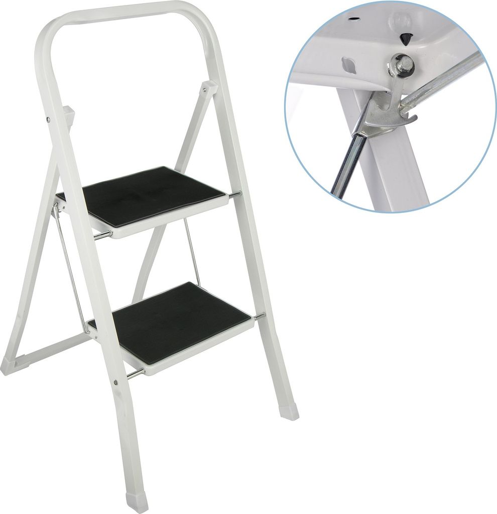 Premium-Hocker, klappbar, mit Anti-Rutsch-Beschichtung – 2 Stufen