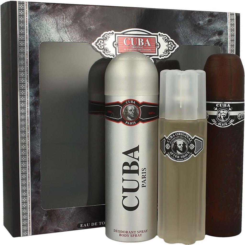 Cuba Black Man Edt 100 ml + Deodorant 200 ml + After Shave Produktbild 