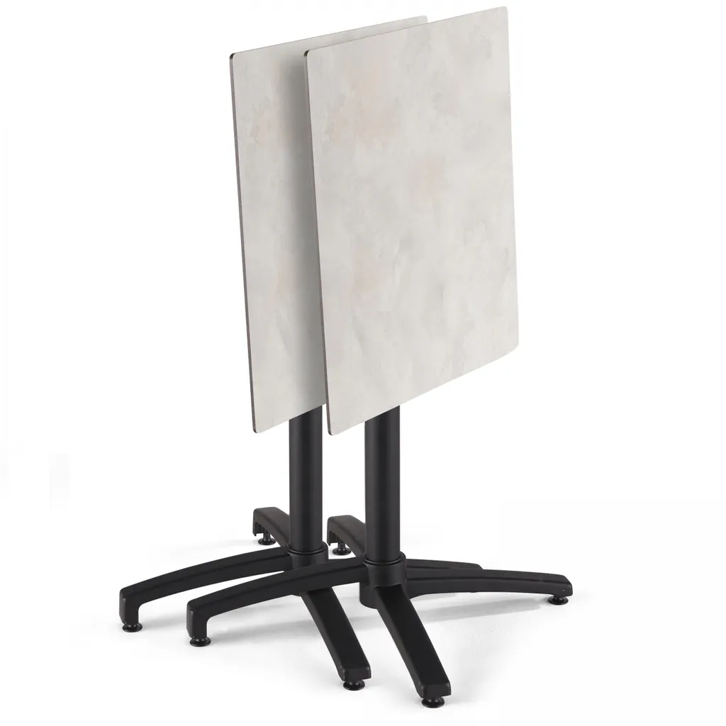 Table Ronde Jardin Beton Gris Clair 60cm Inclinable Opéra Oviala - 5