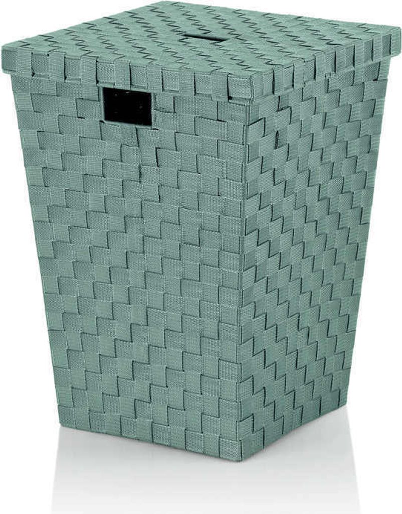 Wäschekorb Alvaro PP silber lindgrün