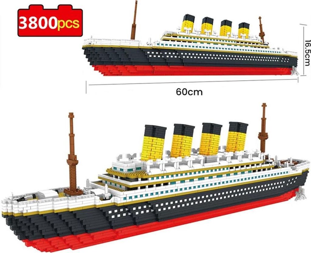 Veľká budova Titanic Cruise Loď model malé častice Obrázok produktu 