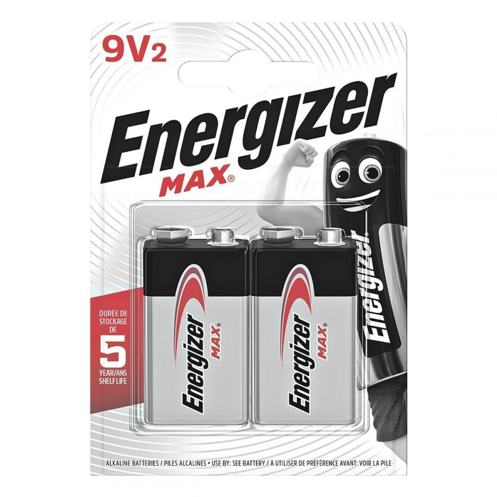 Lot de 2 piles alcaline 9 v Max, 9 V, ENERGIZER Image du produit 