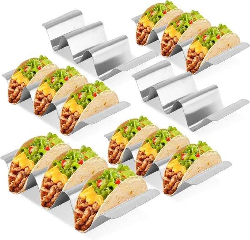 Support de service pour tacos et sandwichs, lot de 6 en métal pour la cuisine