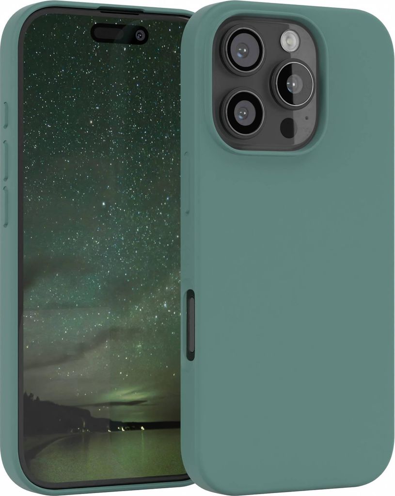 EAZY CASE Silikonhülle für Apple iPhone 16 Pro Silikon Backcover Schutz in Grün