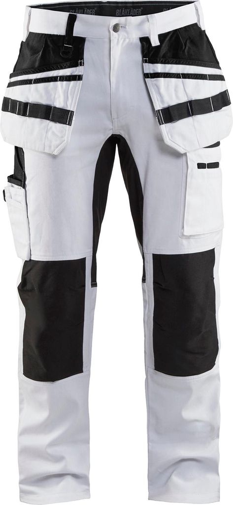 Blakläder Maler Hose mit Stretch Einsätzen 1910 1000 in weiß/schwarz, Größe:64