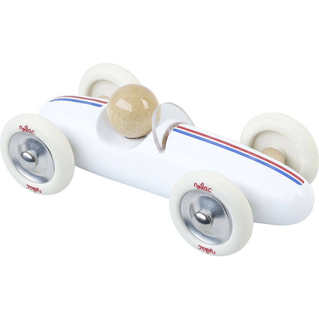 Vilac Holzauto groß Grand prix vintage weiß