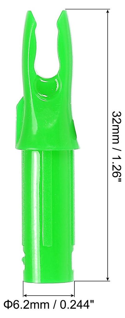Bogenschie?en Pfeilnocken Kunststoff 6,2 mm 0,244", Pfeil Nocken 50 Stš¹ck Ersatznocken fš¹r Pfeilschaft Schie?en Bogenschie?en Zubeh?r, Grš¹n