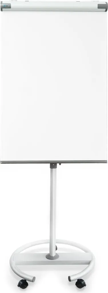 Flipchart mobile Shark à roulettes 73 x 104 cm réglable en hauteur