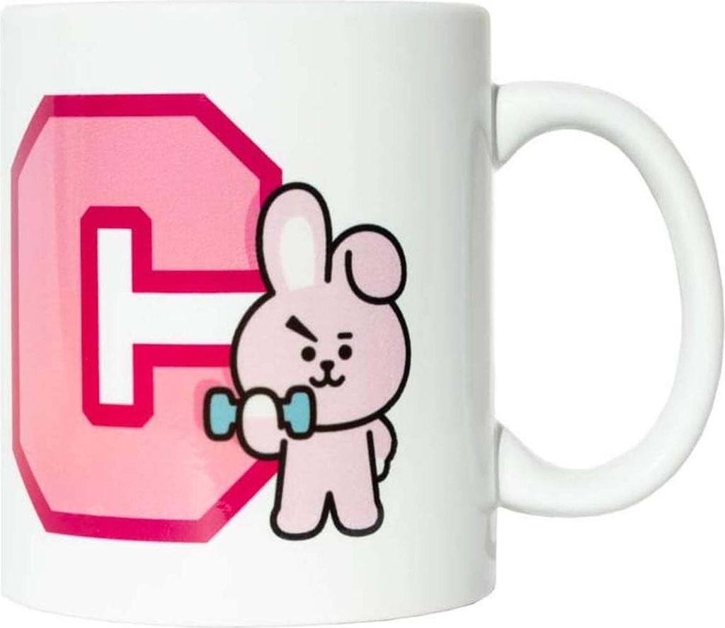kubek BT21 Cooky junior 300 ml ceramiczny biały/różowy Zdjęcie produktu 