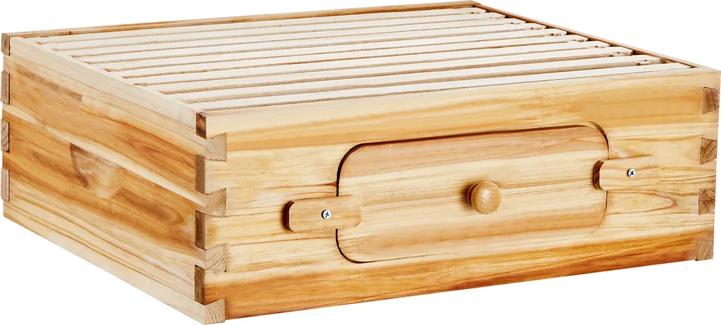 SucceBuy Ruche Langstroth en Cèdre - Kit Starter 10 Cadres Cire d'Abeille