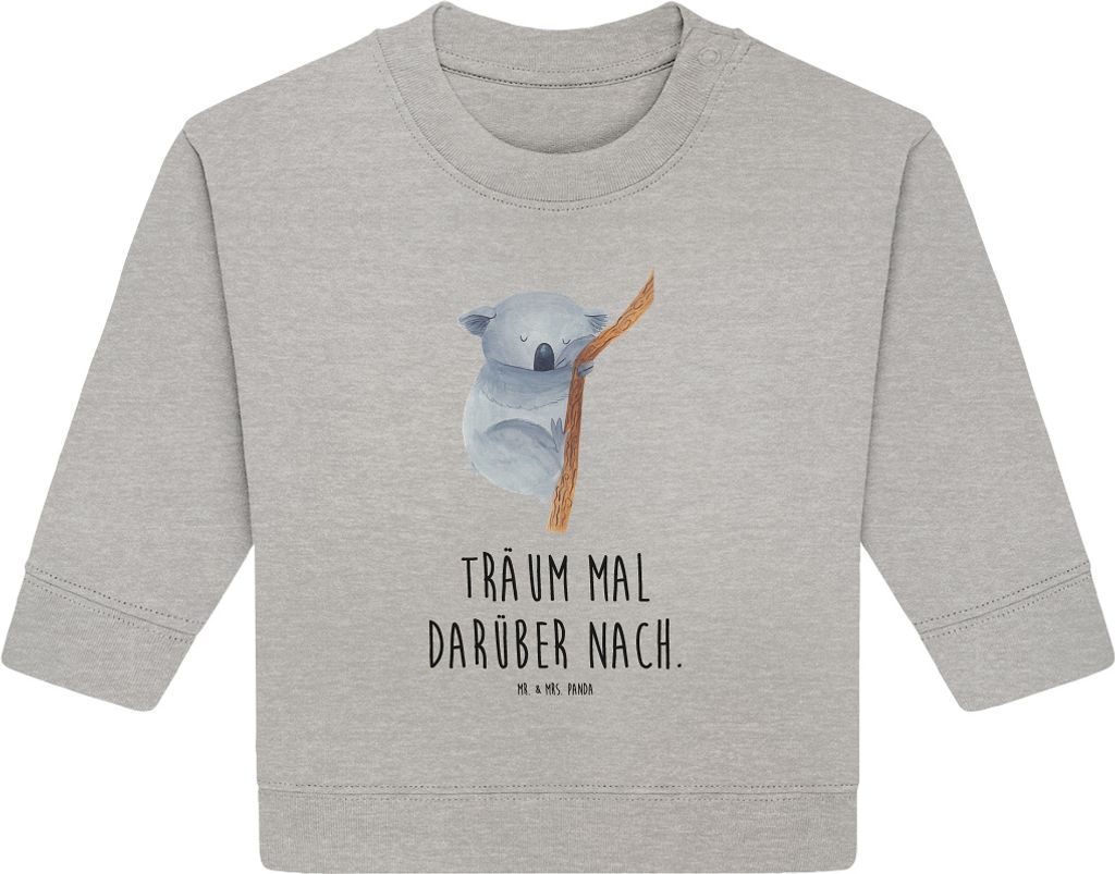 Mr. & Mrs. Panda Organic Baby Pullover Koalabär 12. - 18. Monat - Heather Grey - Geschenk, Koala, Bullover, Traumland, Lustige Sprüche, Schlafzim...