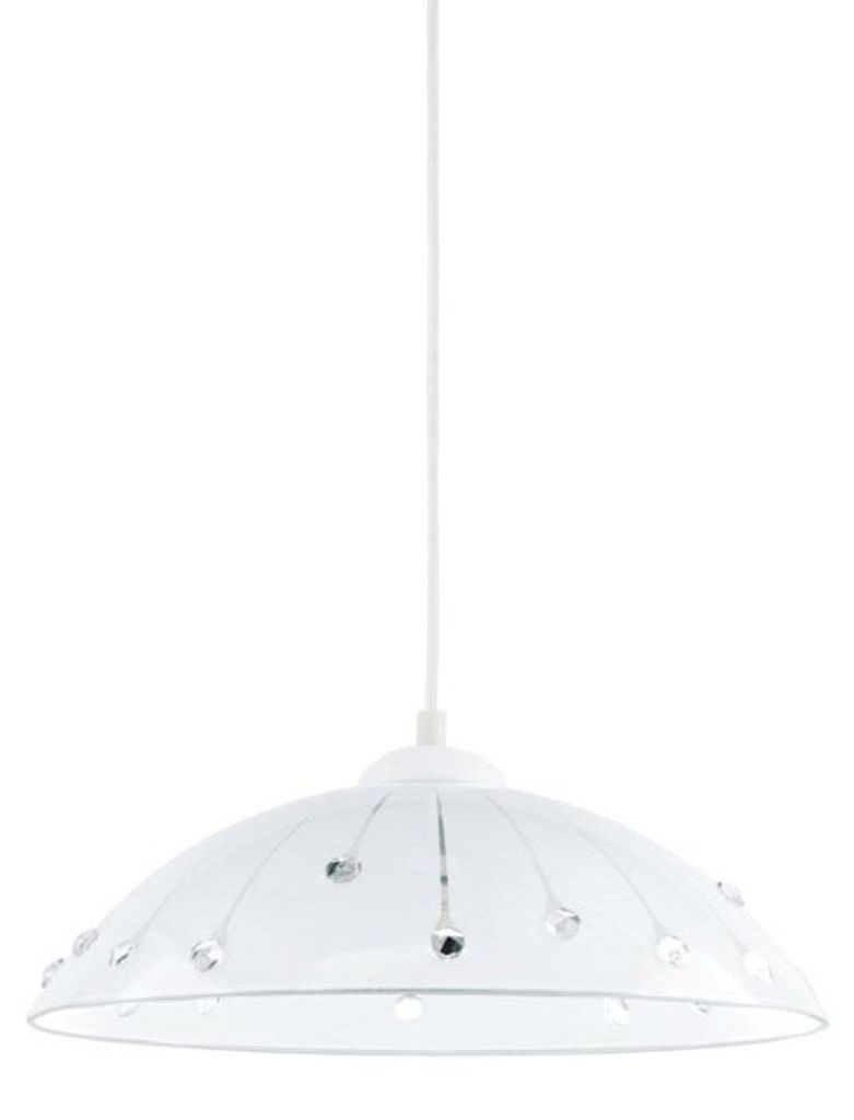 Hanglamp Vetro wit met kristalletjes Productafbeelding 