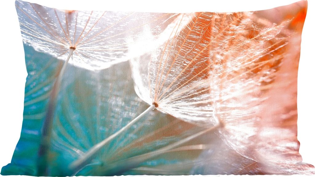 MuchoWow Zierkissen Sofakissen Wohnzimmer Dekokissen 60x40 cm Blume - Löwenzahn - Pflanze - Kopfkissen - Polster mit Foto