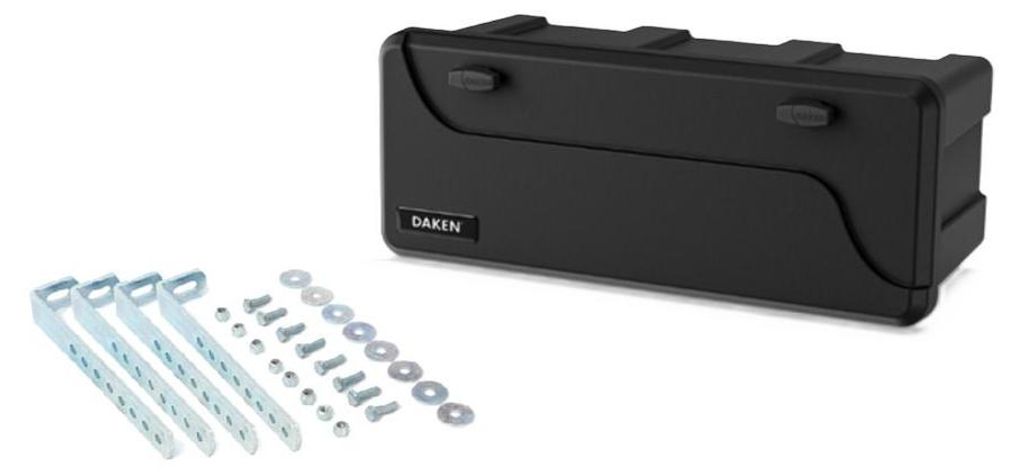 DAKEN BLACKIT 82203 Werkzeugkasten 50,6l Staukasten 750x300x355 mm für Anhänger inkl. Halterungen 2 Schlösser
