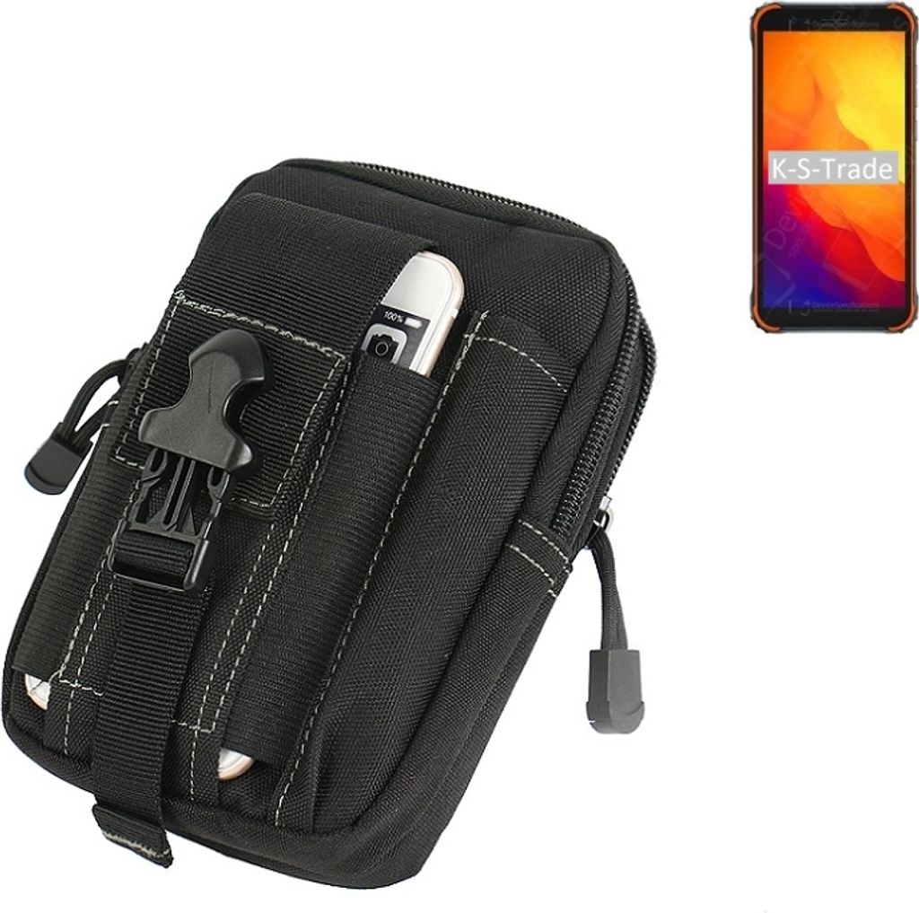 K-S-Trade Gürtel Tasche kompatibel mit Blackview BV4900S Gürteltasche Holster Schutz Hülle Handy Hülle Smartphone outdoor Handy-Hülle schwarz