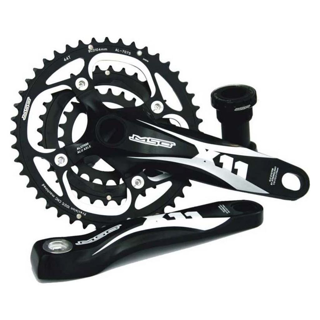 Msc X11 Integrated Crankset Black / White 170-175 mm