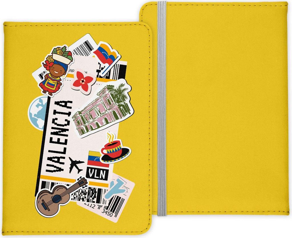 22Feels Valencia Souvenir Reisepasshülle Organizer Reisen Gadgets Venezuela Südamerika Urlaub Kunst-Leder Etui Cover Frauen Männer Kinder