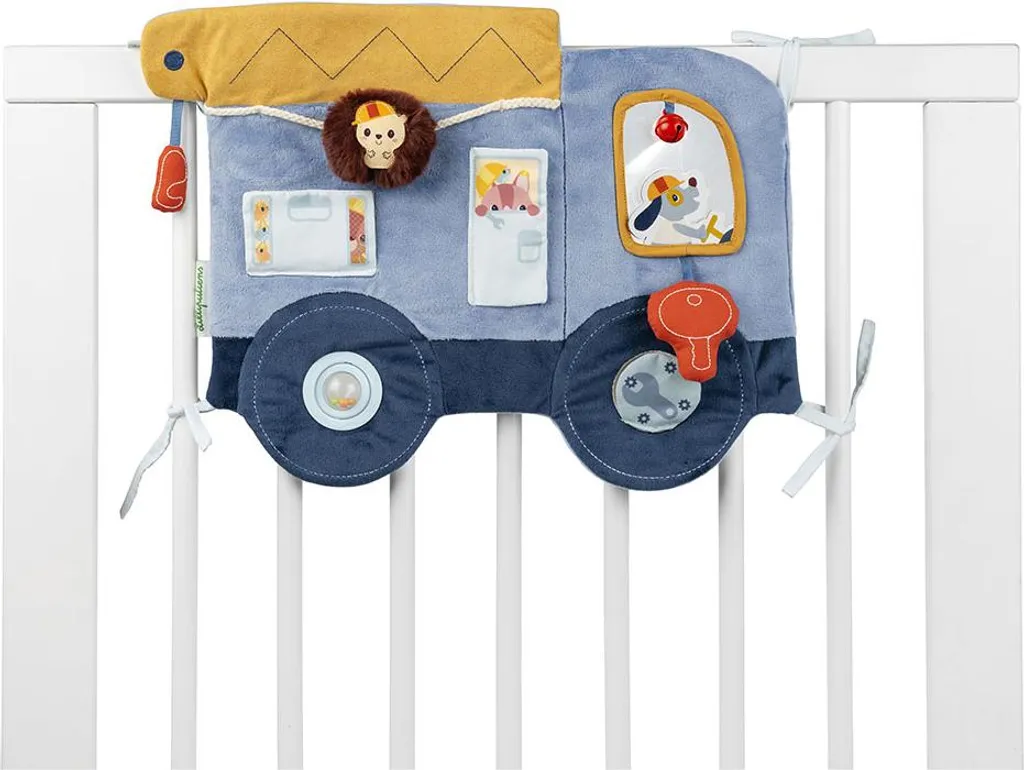 Tableau d'activités bébé Jules Lilliputiens avec miroir et textures