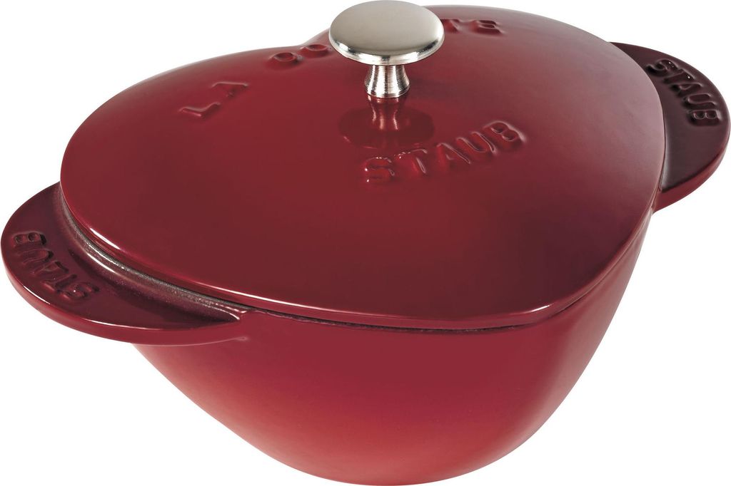 Staub Heart cocotte, Einzelpfanne, Kirsche (Frucht), Eisenguss, 1,75 l, Eisenguss, 2,7 kg