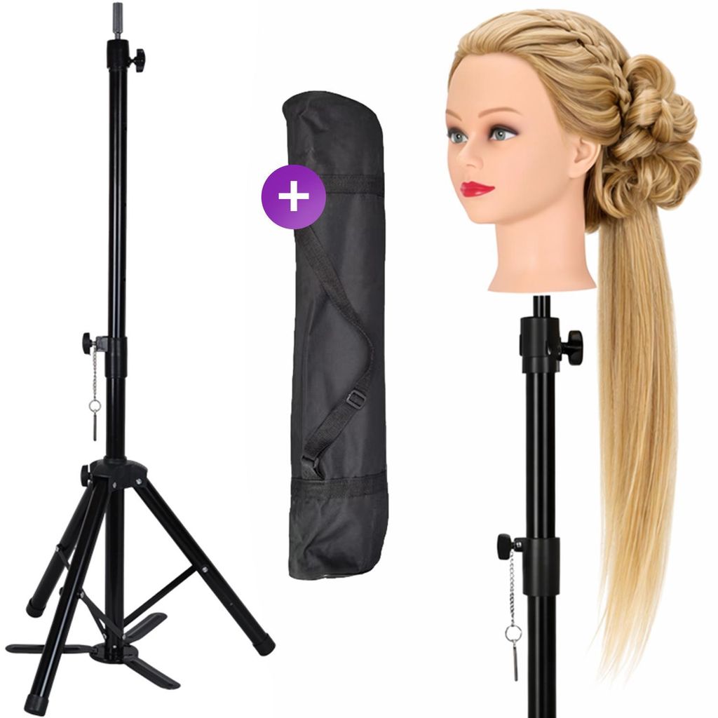 SassyGoods® Übungskopf Friseurkopf Stativ mit verstellbarer Produktbild 