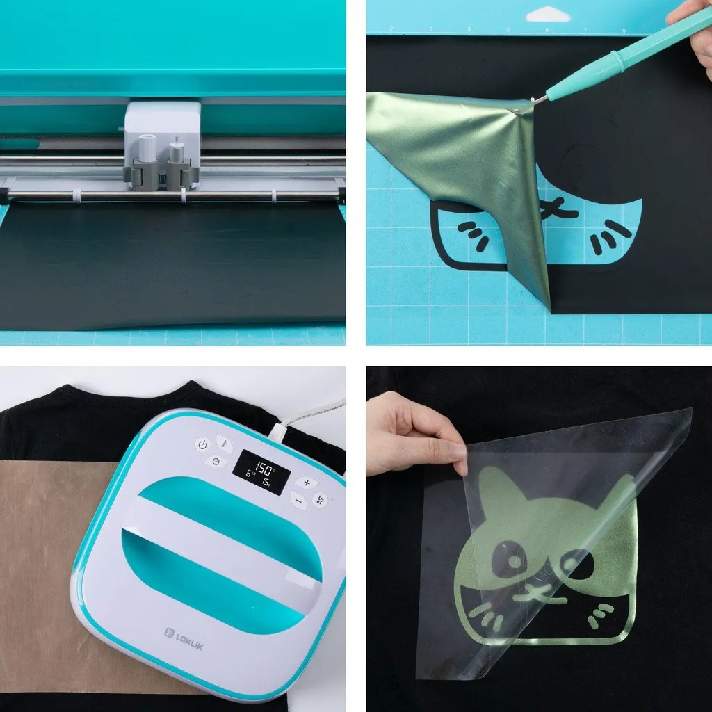 Vinyle Thermocollant Caméléon Vert et Violet pour Transfert Textile - 13