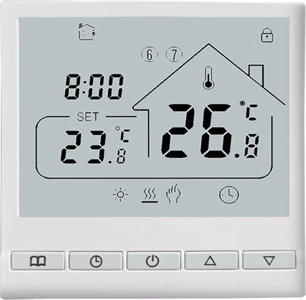 10x Smart Thermostat 5+2 Programmierbarer Digital LCD Raumthermostat fuer 3A Wassererwaermung thermostat LCD-Display Smart Temperaturregler Thermostat