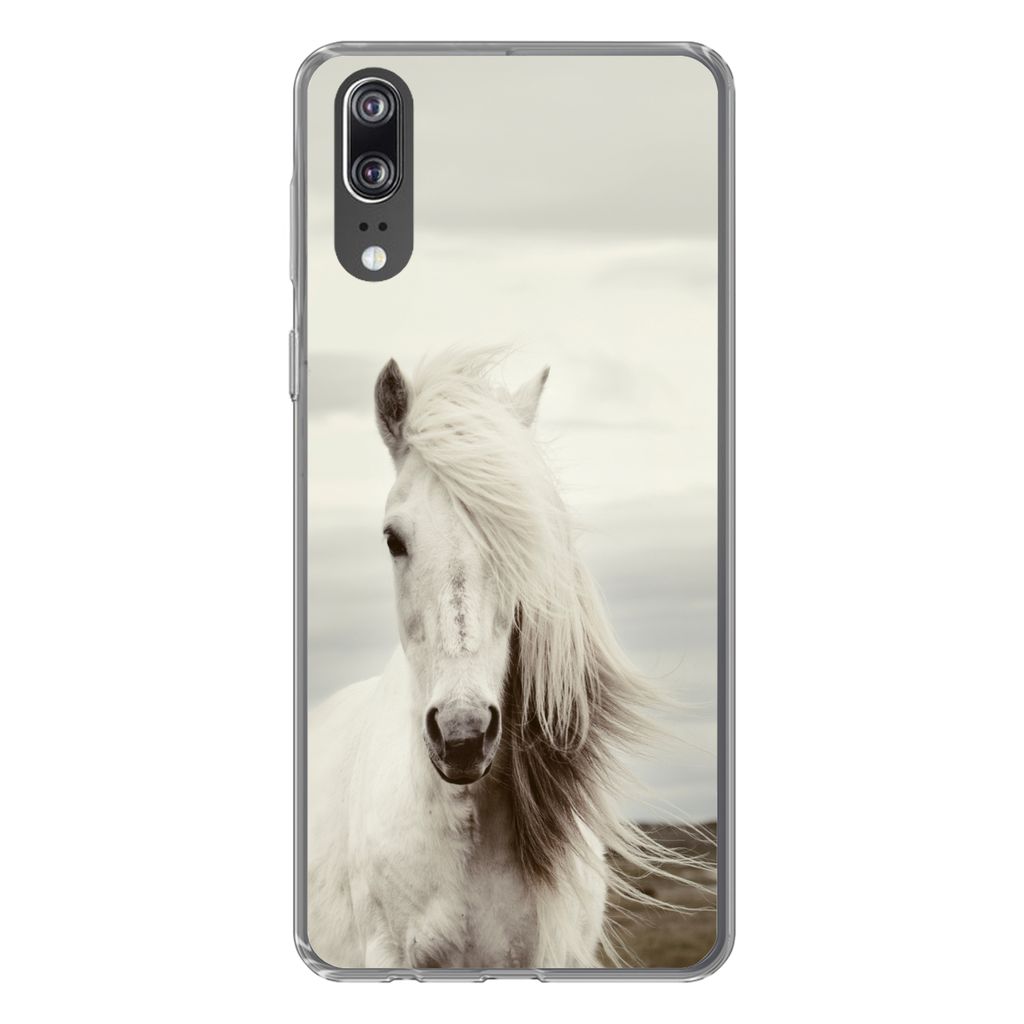 MuchoWow® Handyhülle Schutzhülle Hülle für Huawei P20 Pferd Produktbild 