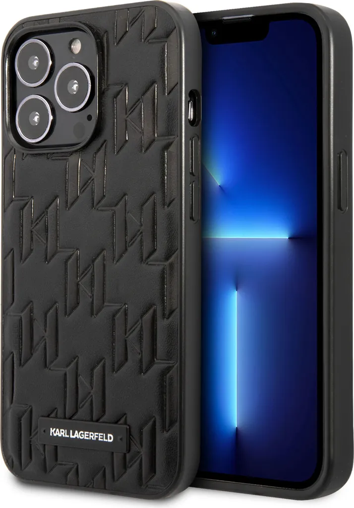 Cover iPhone 13 Pro Max Karl Lagerfeld Monogram Plaque - Nero Rigida