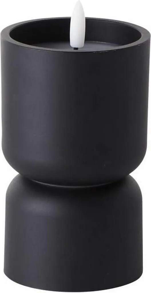 Bougie LED noire pour ambiance de table sécurisée et déco moderne