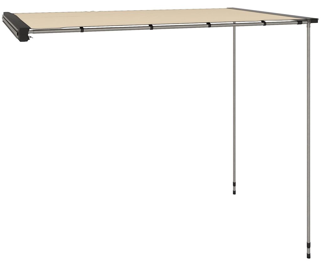 Outsunny Sonnensegel Wohnwagen 1,6 x 2,5m ausziehbare Auto Produktbild 