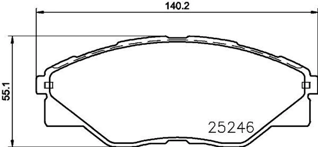 Hella 8DB 355 019-811 Plaquettes de Frein OE 044650K290 pour Hilux