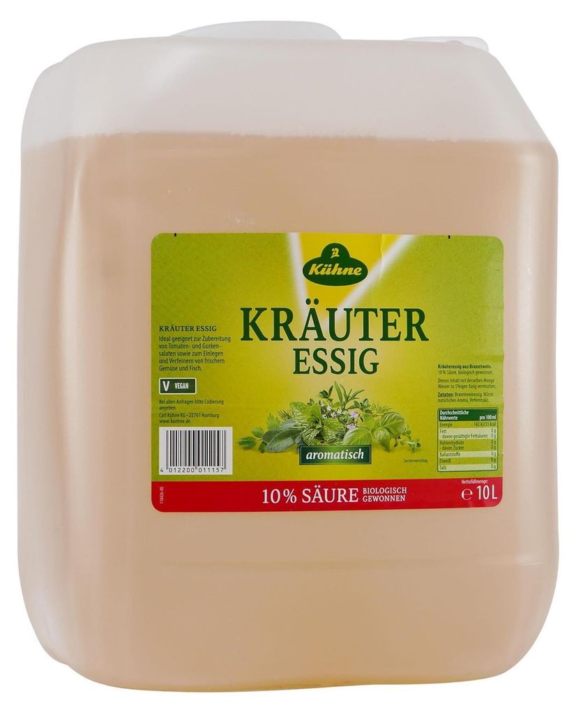 Aceto alle erbe Kühne dal sapore fresco e piccante (tanica Immagine del prodotto 