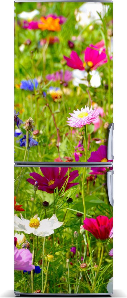 Tulup Kühlschrankdekoration - Magnetmatte - 60 cm x 180 cm - Magnet auf dem Kühlschrank - Feldblumen