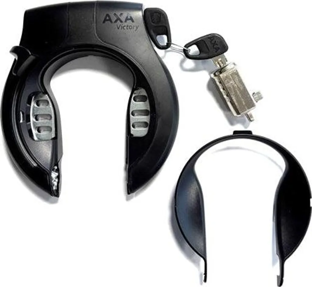 Serrure Axa Victory noir mat pour sécuriser cadre et batterie de VAE