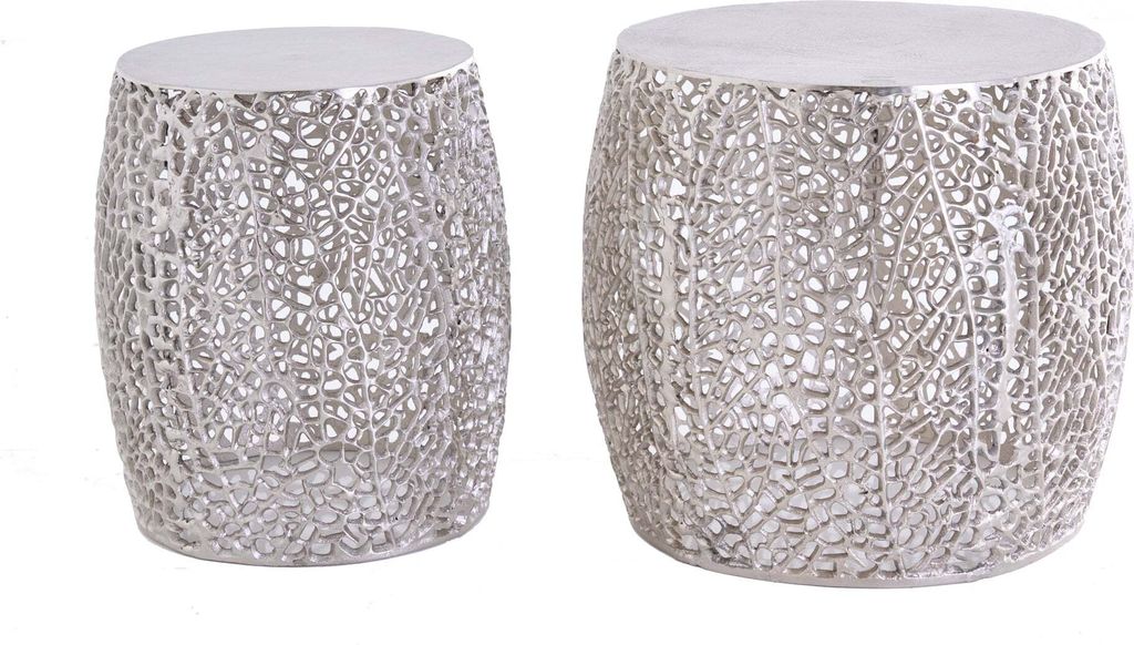 Konferenčný stolík Leaf set of 2 40cm silver 43226 Obrázok produktu 