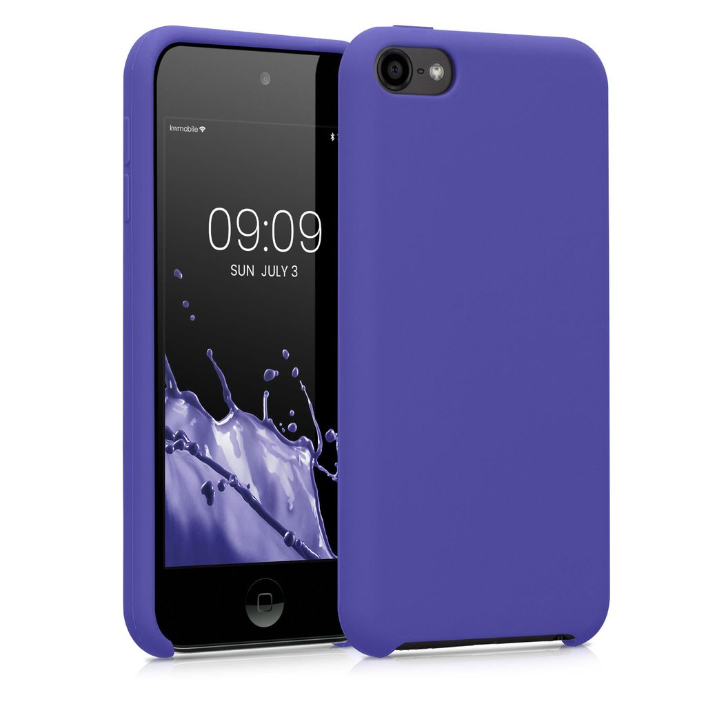kwmobile Schutzhülle kompatibel mit Apple iPod Touch 6G / 7G (6. und 7.Generation) - Hülle Silikon gummiert - Cover Case in Blauviolett
