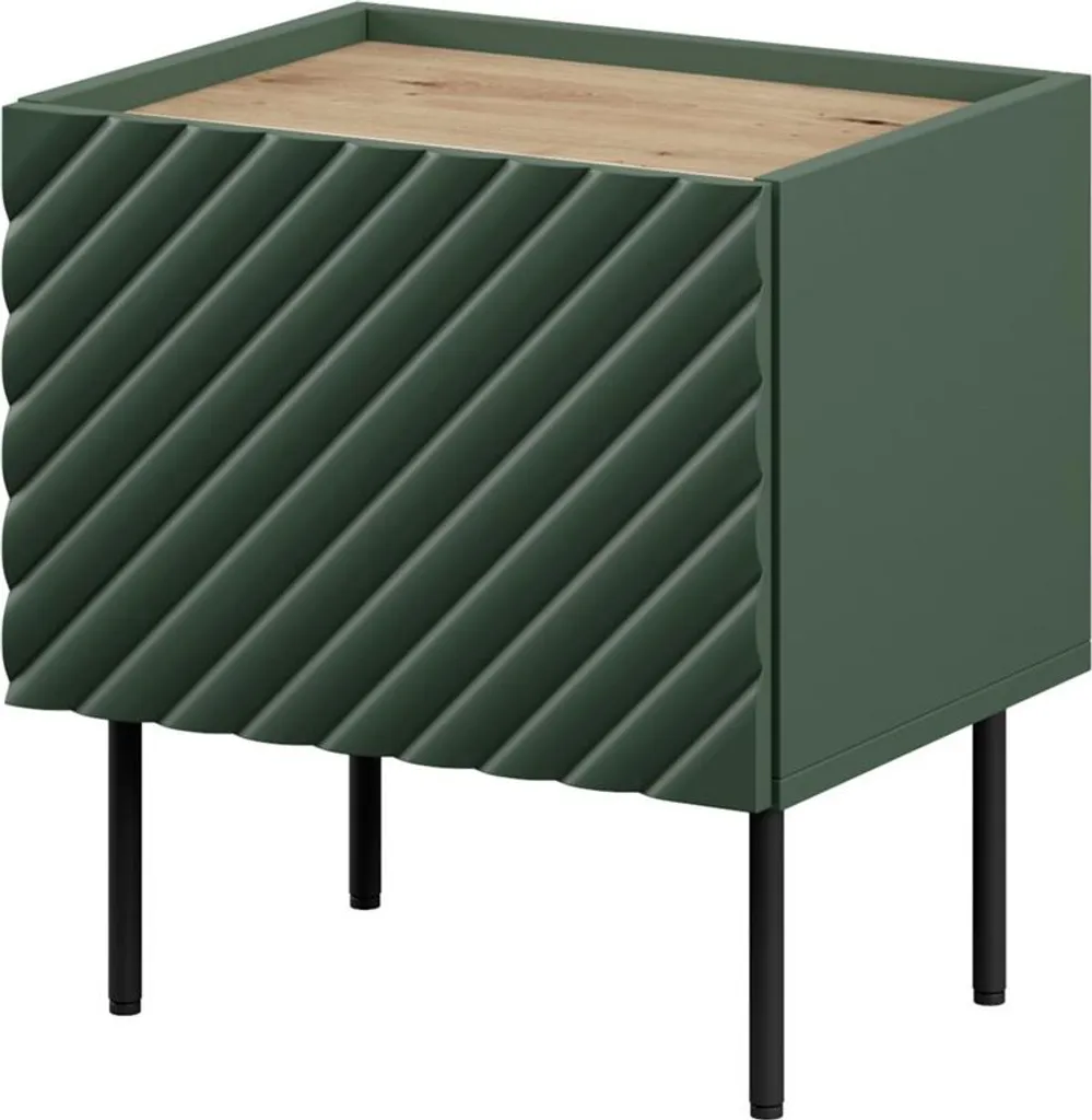 Table de chevet pour lampe et livre lot de 2 ONDA Vert 50cm de large