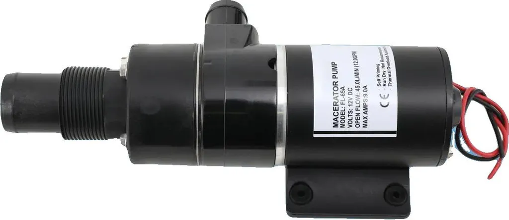 Pompe eaux usées 12V silencieuse débit élevé pour camping-car et bateau