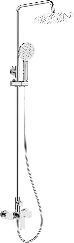 BADLAND Duschsäule LARGO Duschsystem, Brausegarnitur in Silber