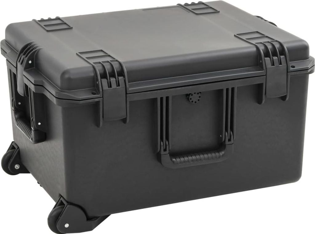Koffer für Flugreise Tragbar Schwarz 62,5x49,5x37 cm PP
