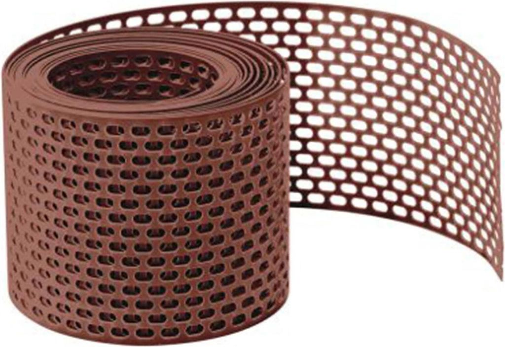 Fassadenprofile Vogelschutzgitter 5m x 150mm Rot – PVC Traufgitter & Lüftungsband zur Vogelabwehr – langlebig, wetterfest, einfache Montage & ...
