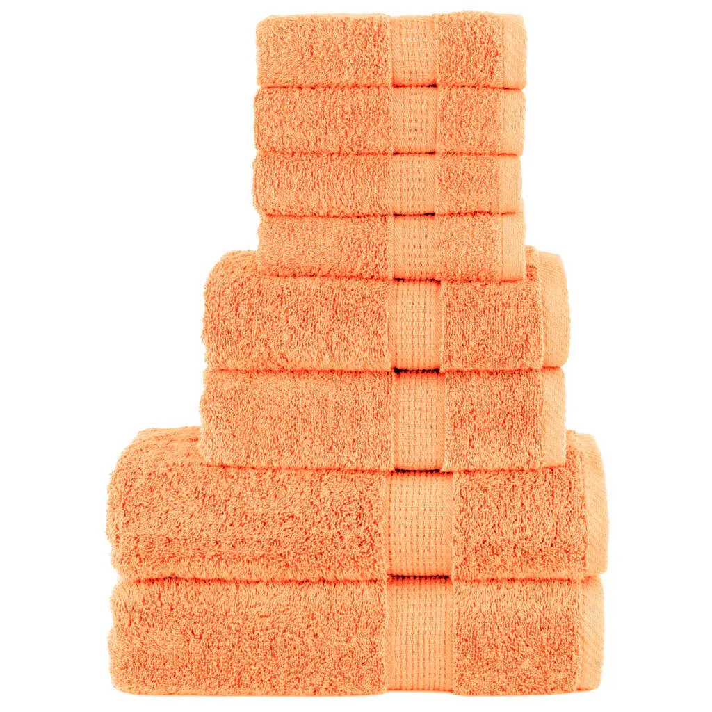 8 pezzi. Set di asciugamani premium SOLUND Orange 600 g/m²