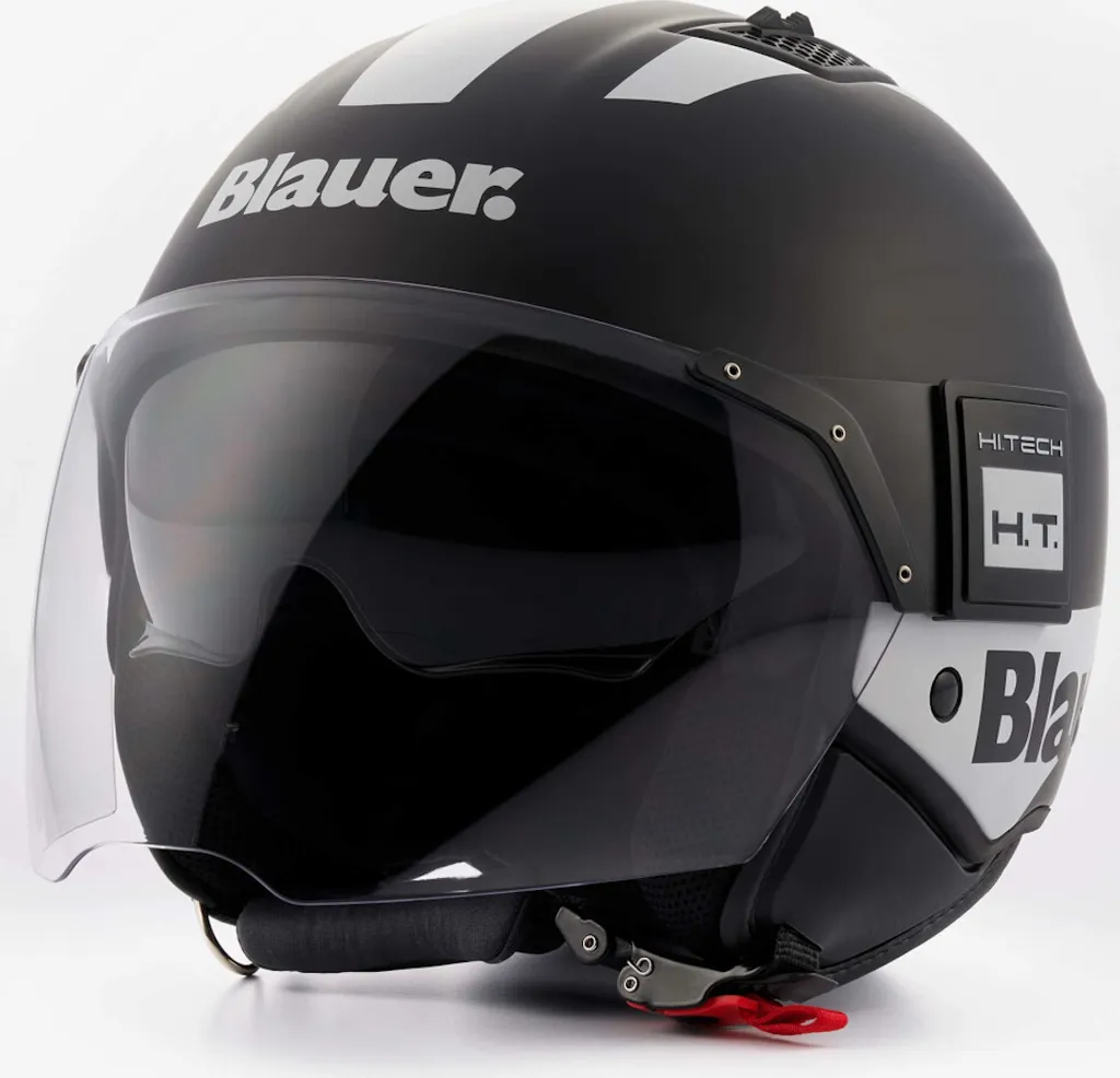Casque jet Blue BET HT Noir Blanc S anti-buée : confort et sécurité
