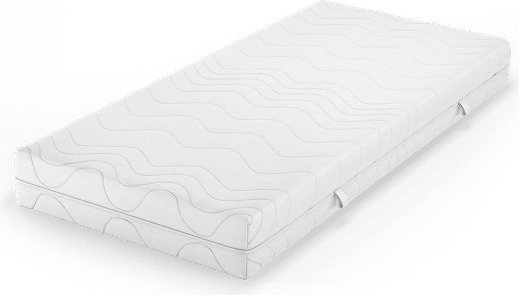 A white mattress on a white background.