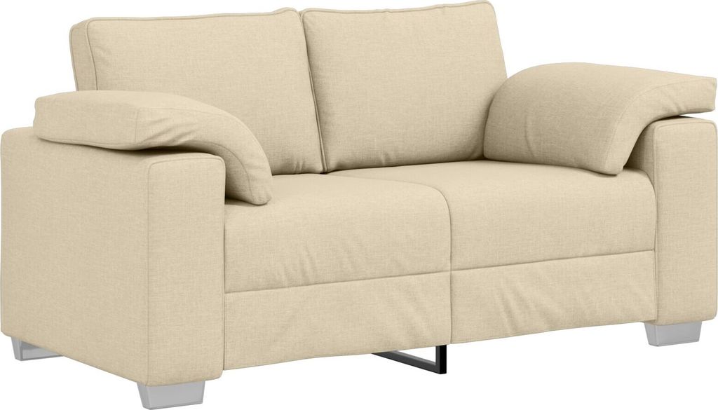 Möbel Loveseat Sofa in Creme, 120 cm, Stoff - Klassische Sofas 4105224