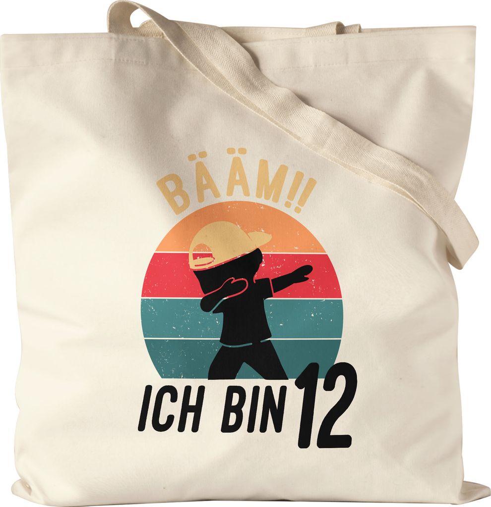 Dabbing Geburtstagsbeutel 12 Jahre Jungs 12. Geburtstag Lustig Jungen Zwölf Jutebeutel Stoffbeutel Canvas