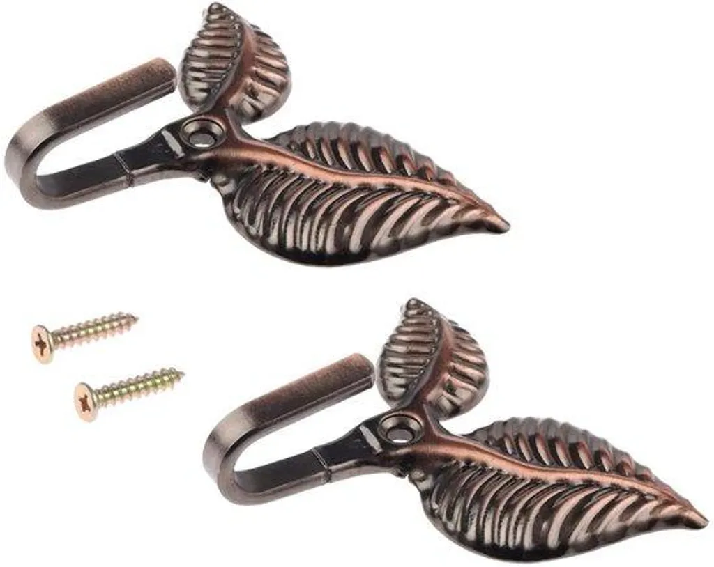 Crochets métalliques pour rideaux à lamelles noirs x2 avec vis incluses