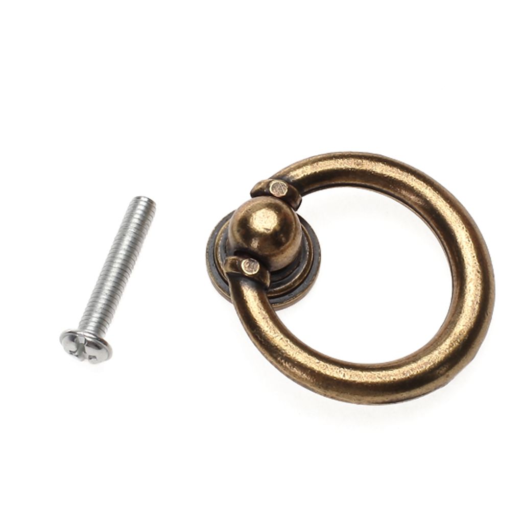 10pcs Vintage Kitchen Cabinet Cupboard Dresser Door Drawer Ring Handles knobs (Antique Brass)