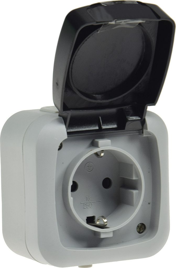 ChiliTec Prise pour locaux humides, IP44 250V AC/ 16A, avec Image du produit 